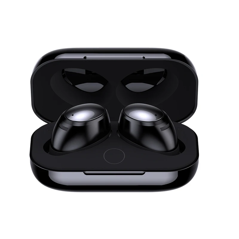 ROCK TWS Bluetooth 4,2 мини Двойные беспроводные наушники Bluetooth наушники стерео звук наушники с микрофоном и зарядным устройством - Цвет: Black
