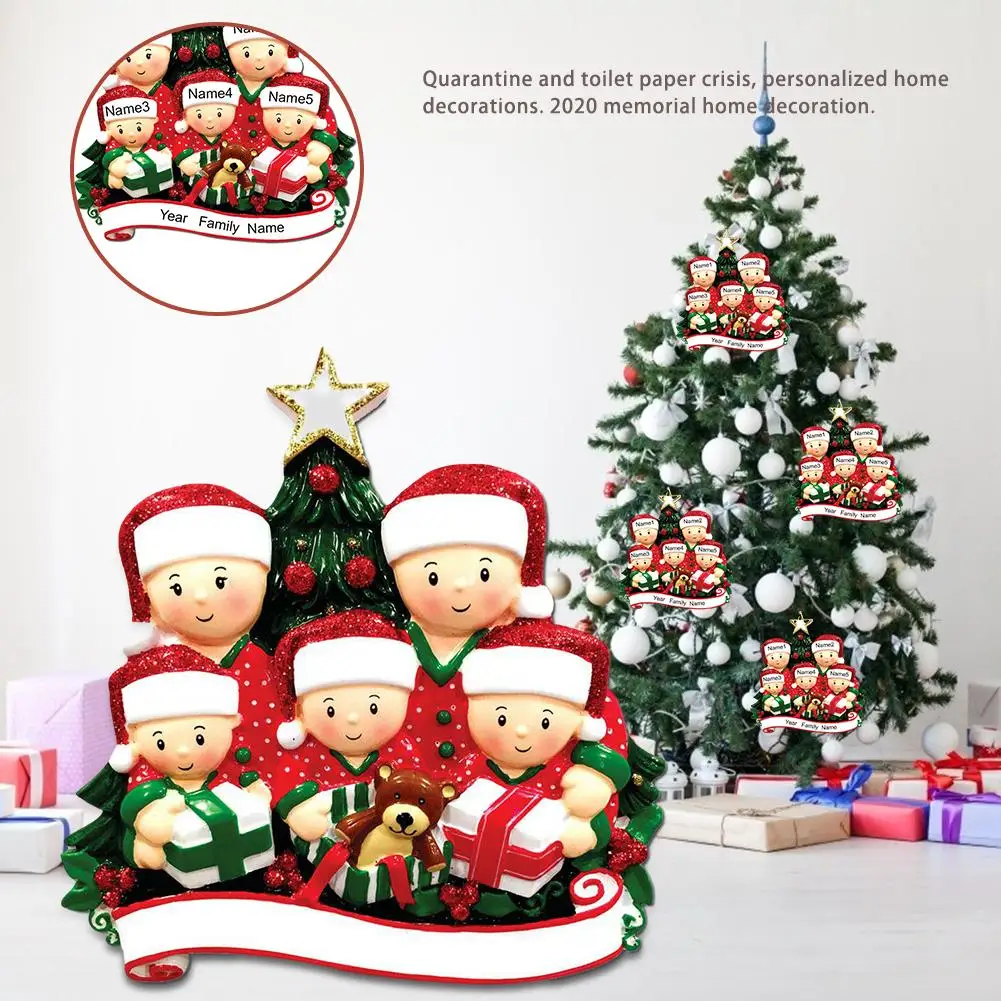 Карантин персонализированная семья выживших 2 3 4 5 украшение 2020 рождественские