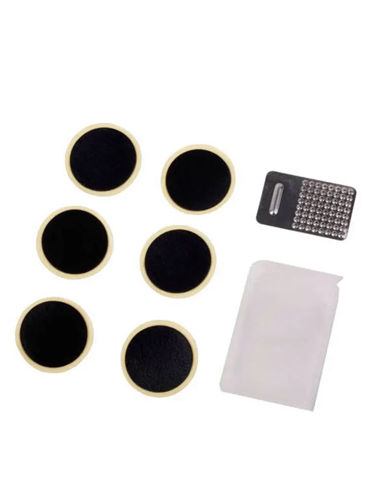 

6Pcs No Glue Quick Bike Tire Patch Repair Tool Bicycle Inner Tube Rasp Glue-free Tire Patch Tool Fast Tire Repair Kit