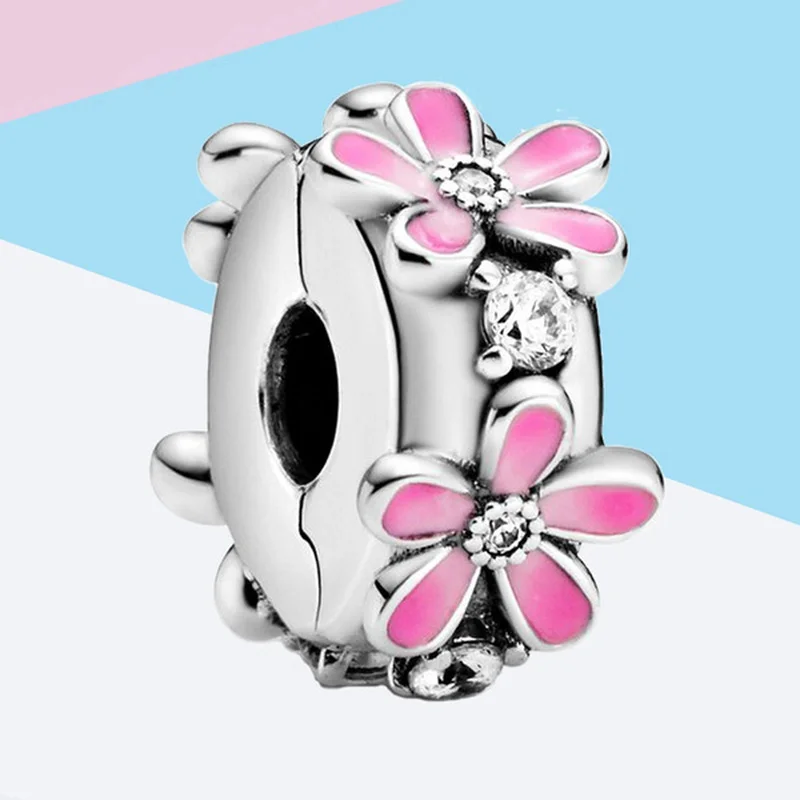 

Silver Flower Bead Pendant Charms Fit Women Beads Bracelets Jewelry Gift