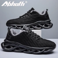 abhoth men running shoes mesh breathable light lace up sneaker non slip wear resistant outdoor walking shoes height increasing