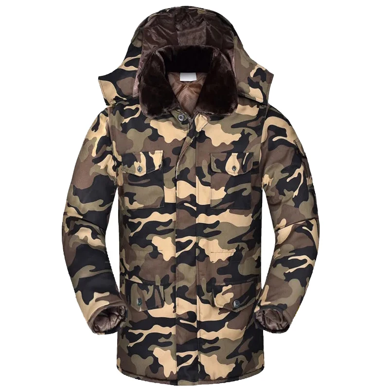 Men's Winter Cotton Coat Double-Layer Thickened Cold Proof And Warm Labor Protection Cotton Jacket Outdoor Work Clothes