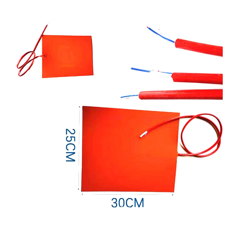 120v 450w 250*300*1.5mm silicone heater for machine K type sensor 1000mm fiberglass lead wire come out from 250mm side | Дом и сад