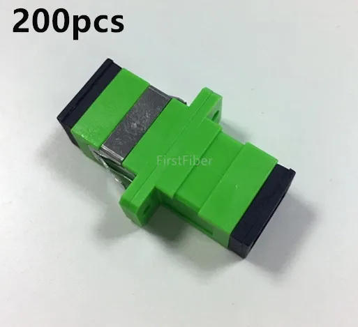 200pcs SC APC Adapter Connector Simplex Single mode Plastic SM Fiber Optic Split Telecom Grade Coupler Flange | Мобильные телефоны