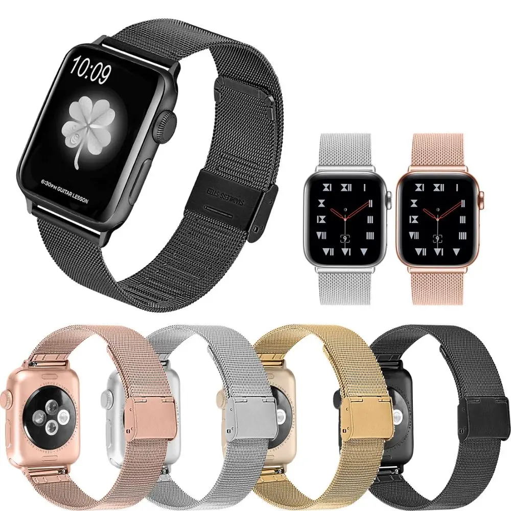 Для ремешок для часов Миланская петля наручных Apple Watch серии 1/2/3/4/5 42 мм 38 версия