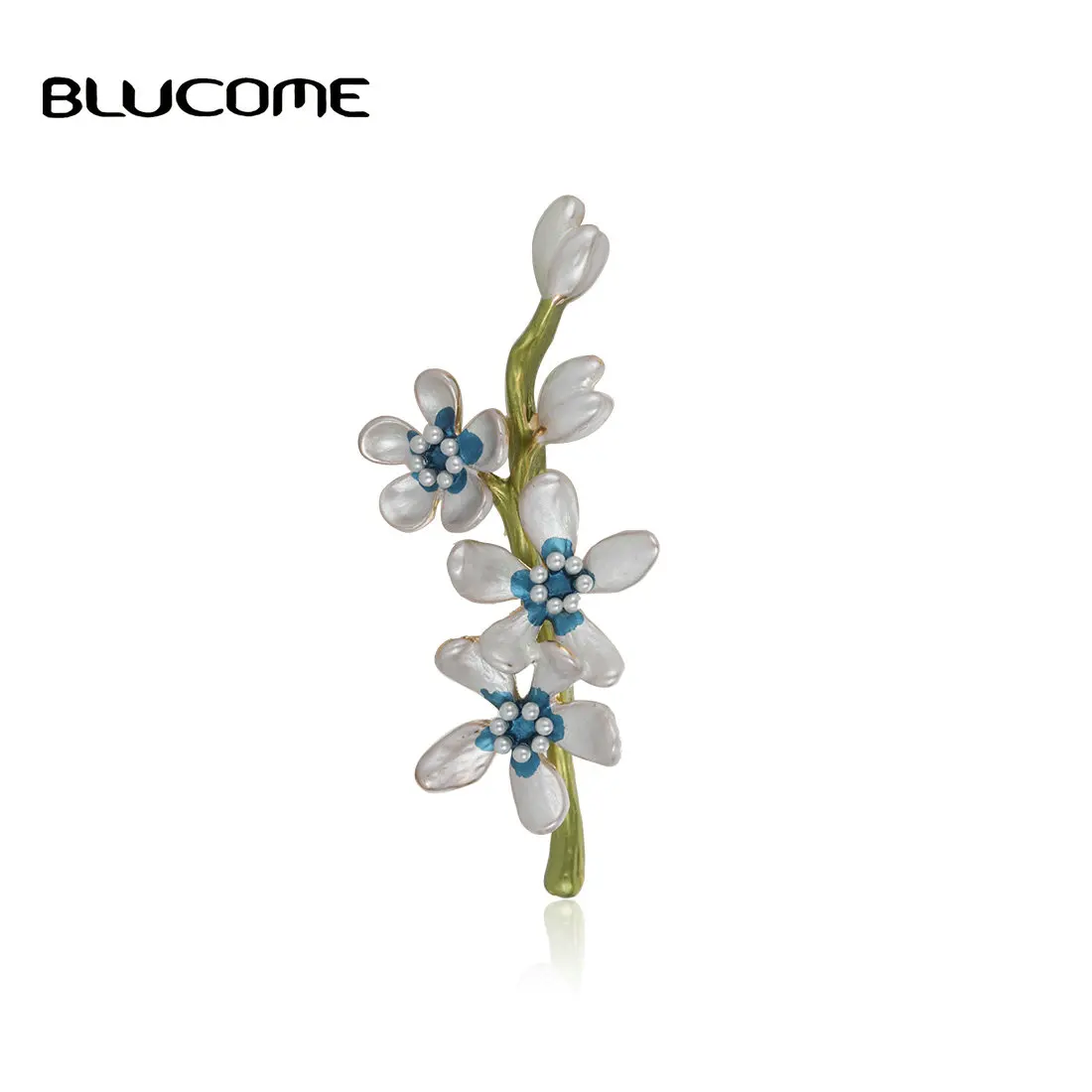 Blucome Изящные цветы булавки эмаль брошь сплав для женщин девочек вечерние