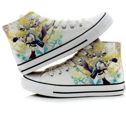 

High-Q Unisex Anime Cosplay Kagamine Rin/Len shoes Casual Canvas shoes Kagamine Len Kagamine Rin/Len duck shoes plimsolls