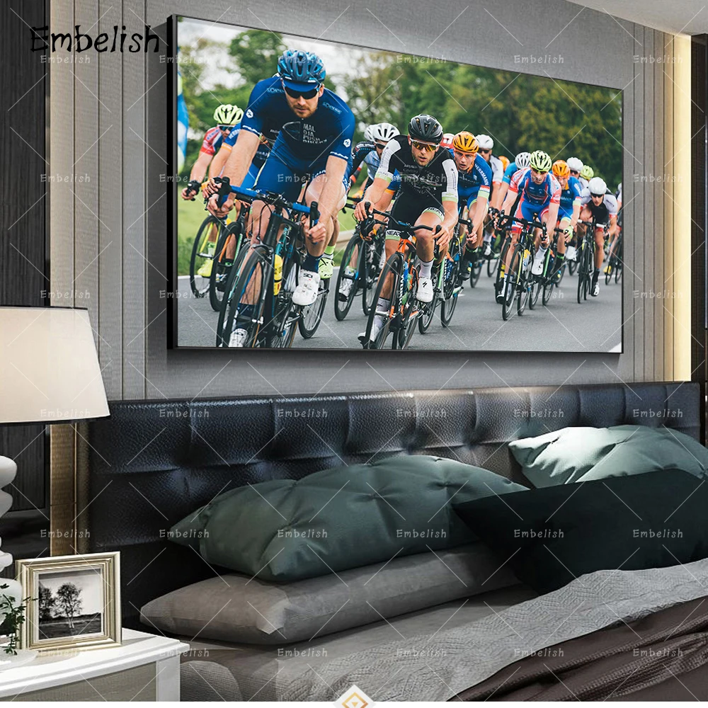 

Embelish 1 Pieces Bicycle Race Modern Home Decor Sports Wall Posters For Living Room Modern Home Decor Pictures Canvas Paintings