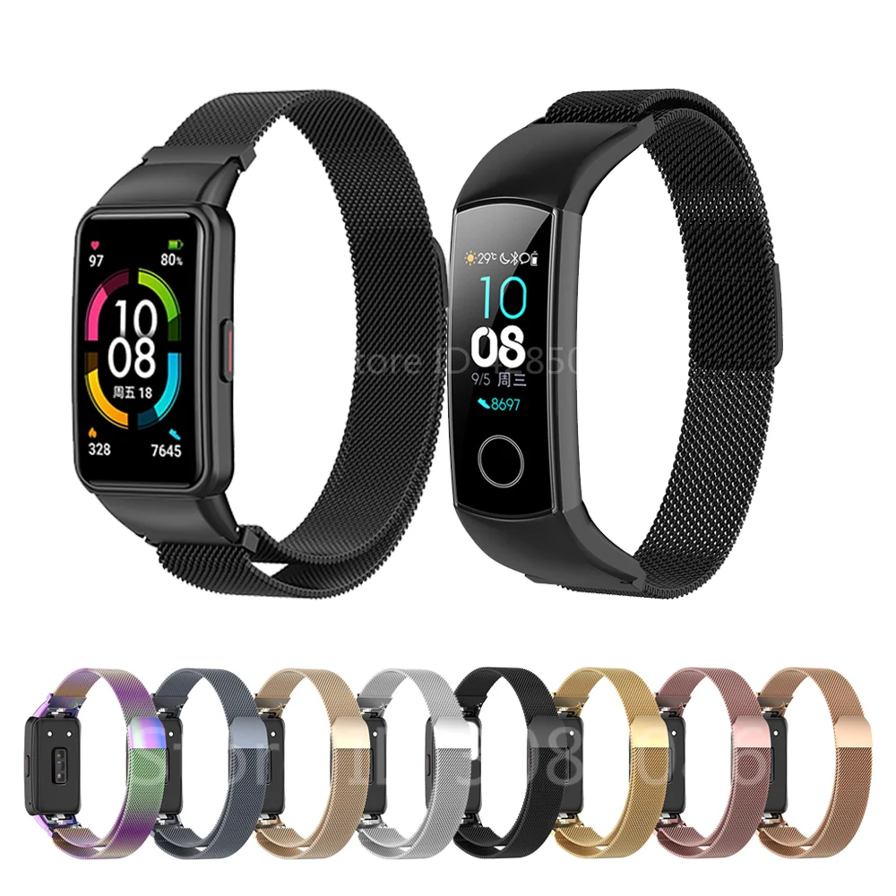 Браслет Миланская петля металлический для Huawei Honor Band 6 5 4 | Электроника