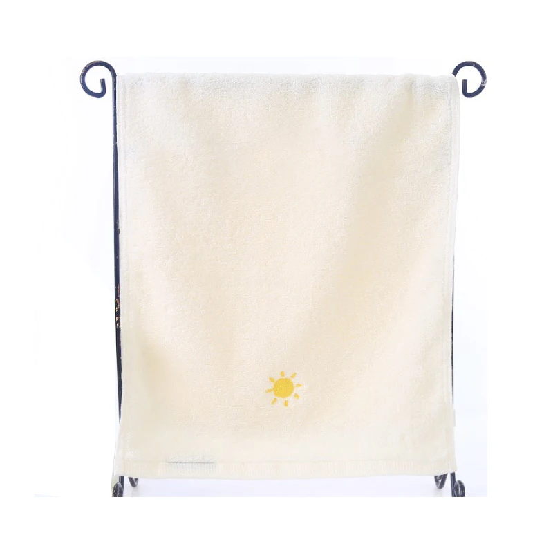 Off-white sun Чистое хлопковое парное полотенце креативное банное полотенце месяц Созвездие свежее искусство отель Подарочное полотенце - Цвет: Off-white sun