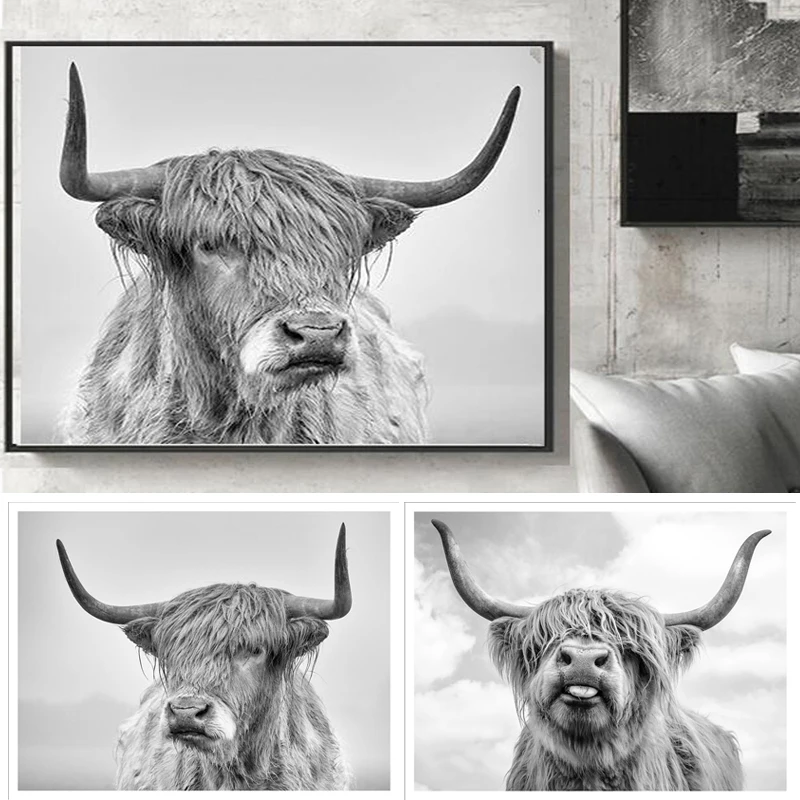 

Home Decor,Canvas Painting,Yak,Poster,Wall Art,Living Room,Art Painting,Wall Decoration,Modern,No Frame