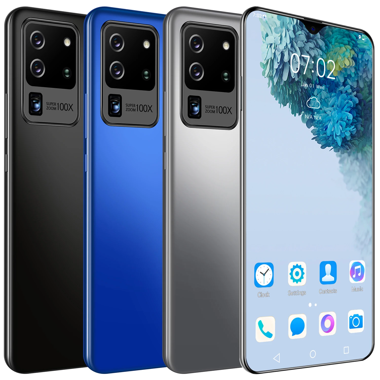 

Global Version S25U 6.3Inch Triple Camera Android 10.0 Mobile Phone 8GB RAM 512GB ROM Smartphone 5G Face Recognition 4800mAh