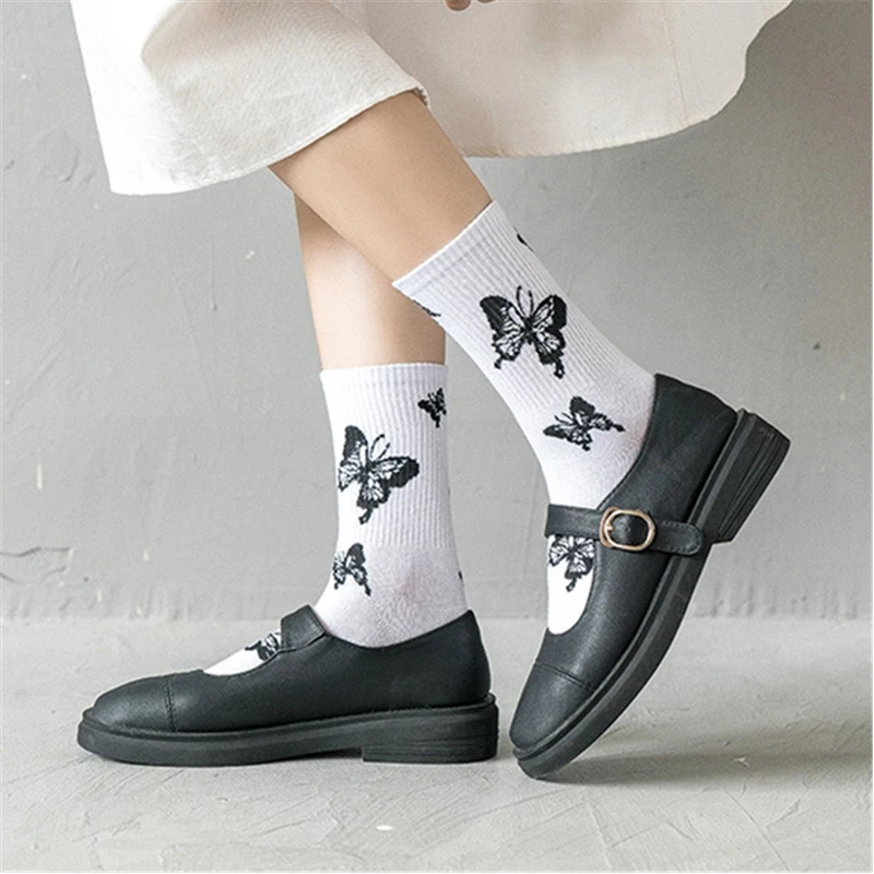 Носки для женщин и мужчин кавайные happy Harajuku Femme скейтборд женский в Корейском