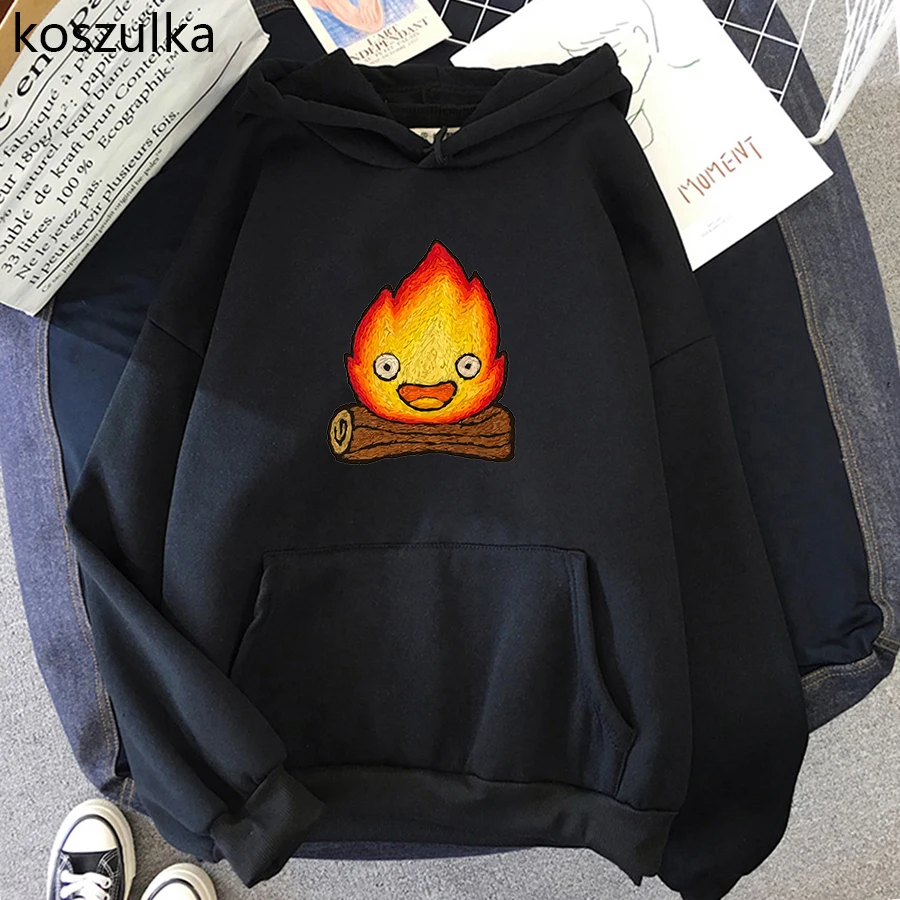 

Howls Moving Castle Printed Hoodies Casual Hip Hop Women Clothing Hot Cute Female Hooded 2021 New Kawaii Graphic Fashion Hoody