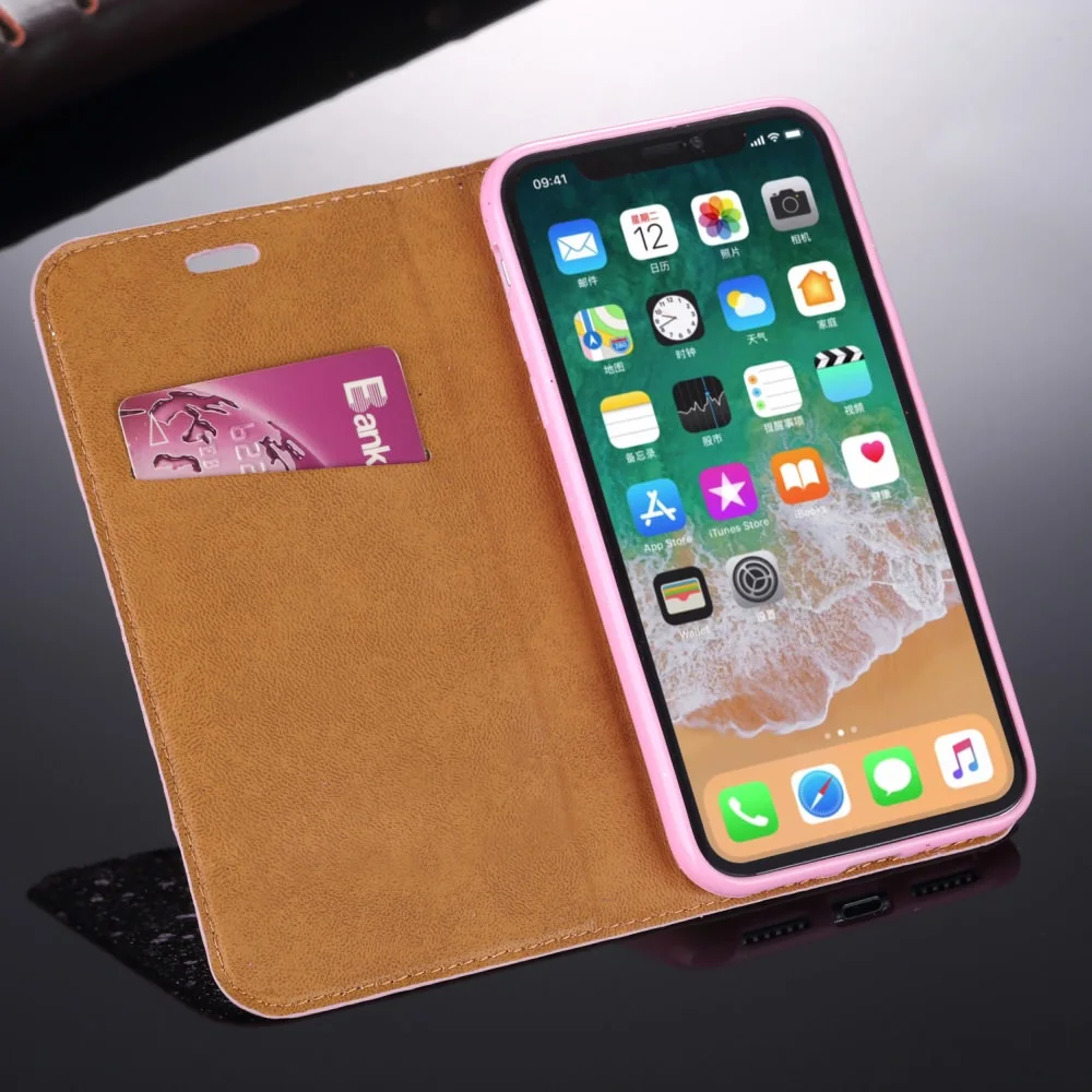 LLZ.COQUE Sparkle Flip PU Leather Magnetic Wallet Stand Case for XS MAX 7 8 PLUS X 5 5S SE 6 6S Bling Capas Fundas Coque | Мобильные
