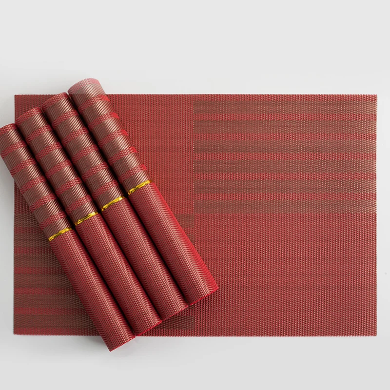 Домашние коврики для стола тканые Winyl набор из 4 шт. обеденного моющаяся кухня 40x50