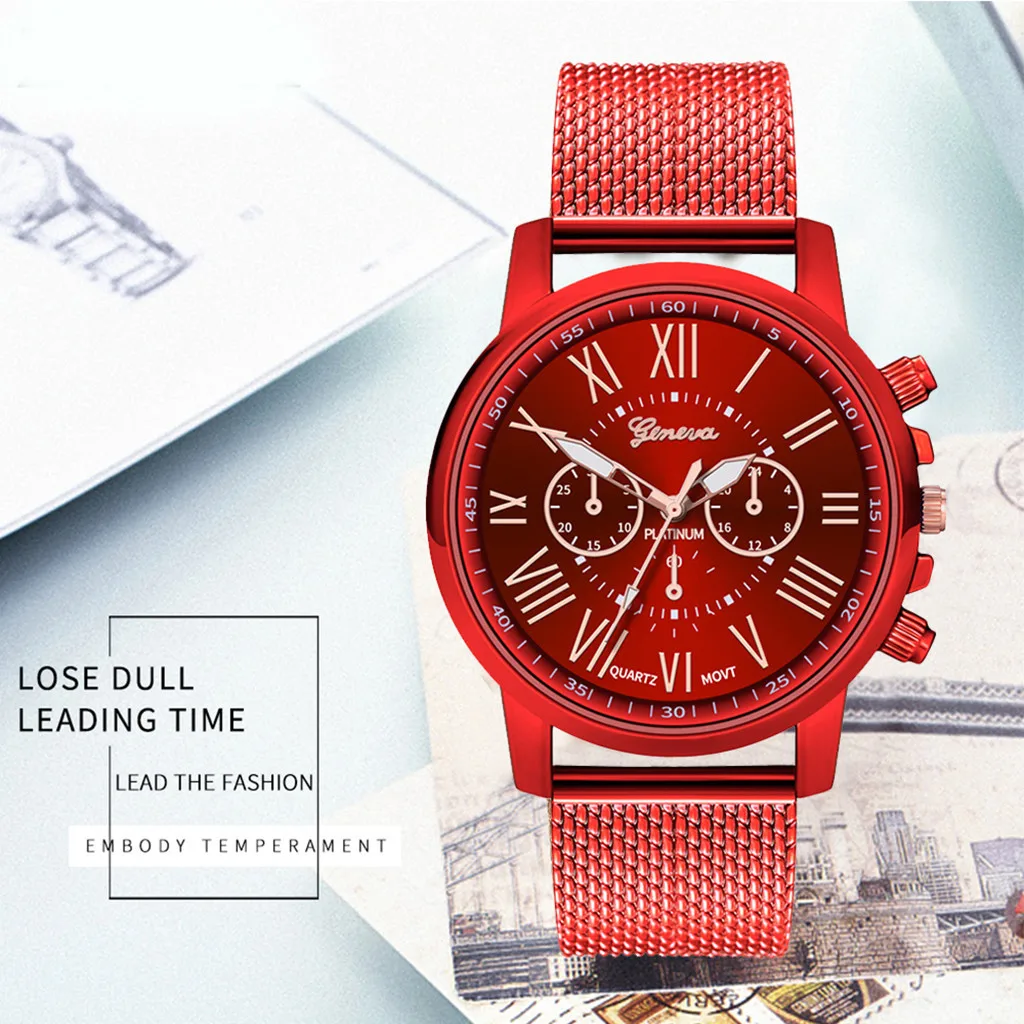 

Three-eyed ladies watch high-grade simple quartz watch stainless steel dial casual bracelet watch holiday gift 50*