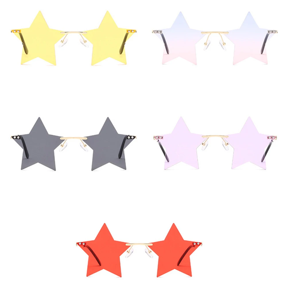 

2021 Vintage Sunglasses Women Star Mirror Rimless Sunglasses Men Frameless Trend Fashion Retro Sunglasses Eyewear Driver Goggles