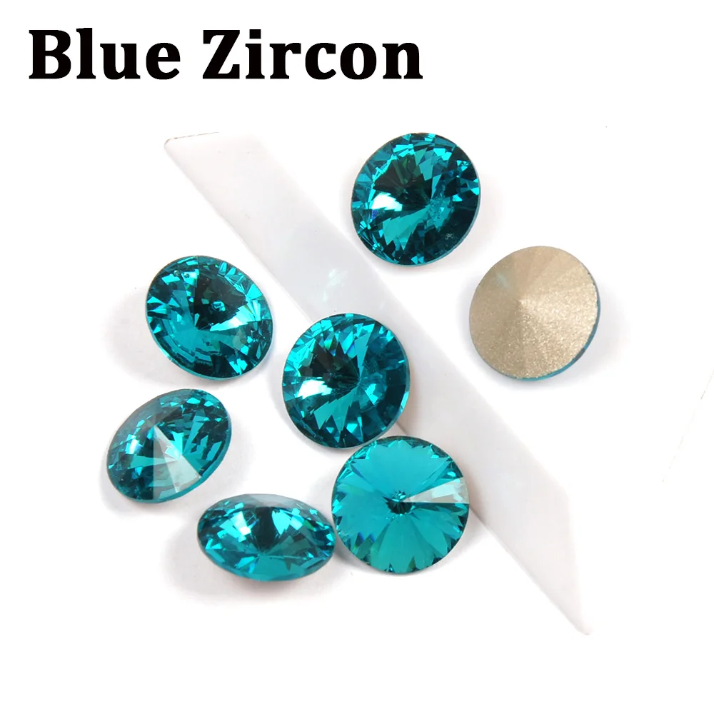 Blue Zircon CTPA3bI k9 Стразы 1122 со стразами "риволи" Разноцветные пришивные камни Стекло шить на горный хрусталь с коготь DIY Костюмы аксессуары - Цвет: Blue Zircon