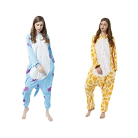 giraffe womens pajamas onesie stitch sleepwear pajamas flannel mother kids family clothing set baby pijama winter 2021 animal