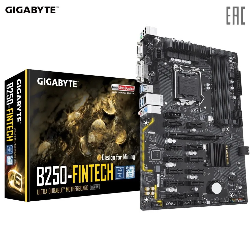 Материнская плата Gigabyte GA-B250-FinTech | Компьютеры и офис