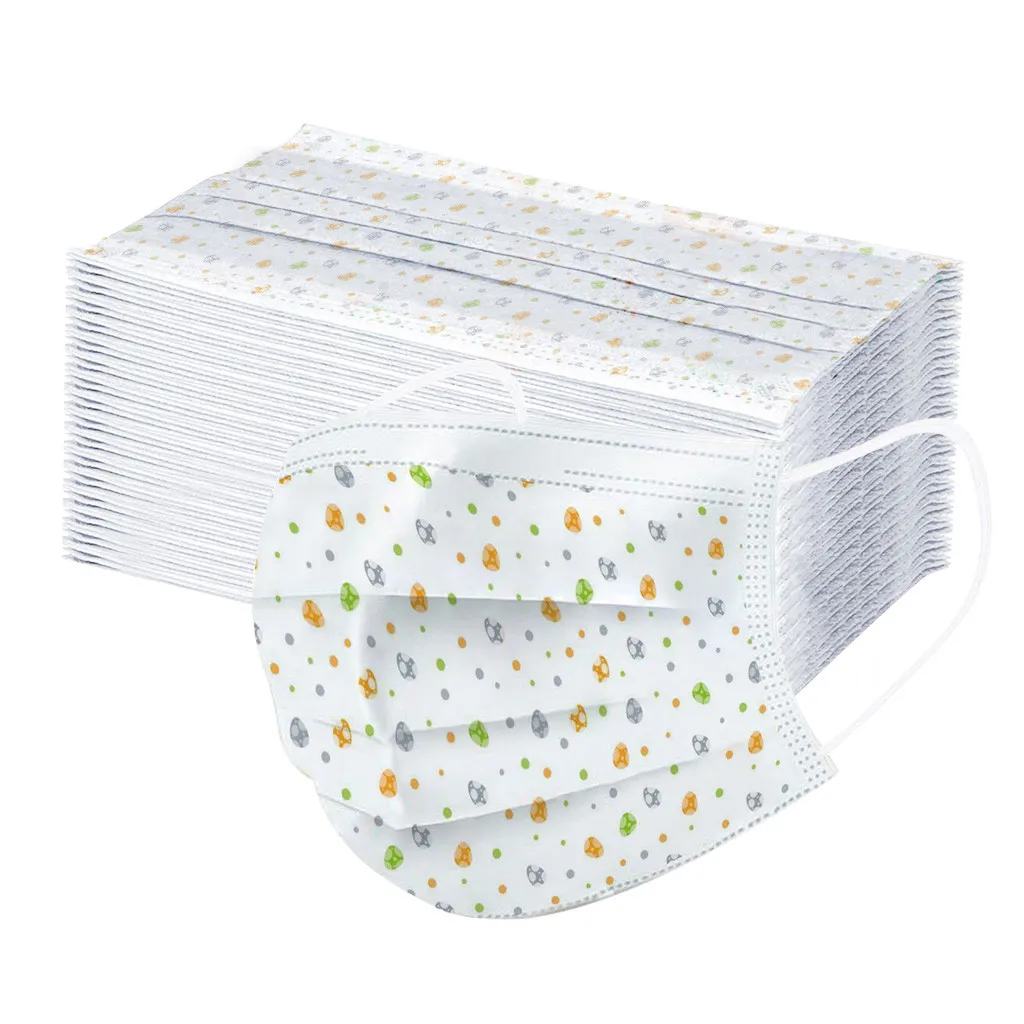 50 шт. детская маска одноразовая для лица защитная промышленная Ушная петля