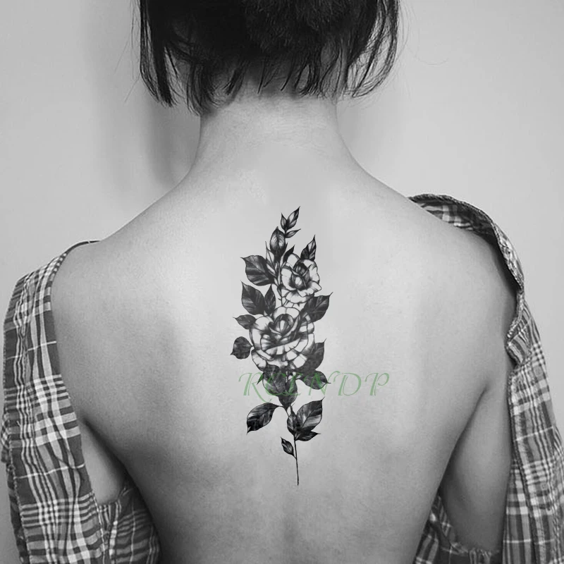 Водонепроницаемые временные тату наклейки лепесток цветка розы Большой размер