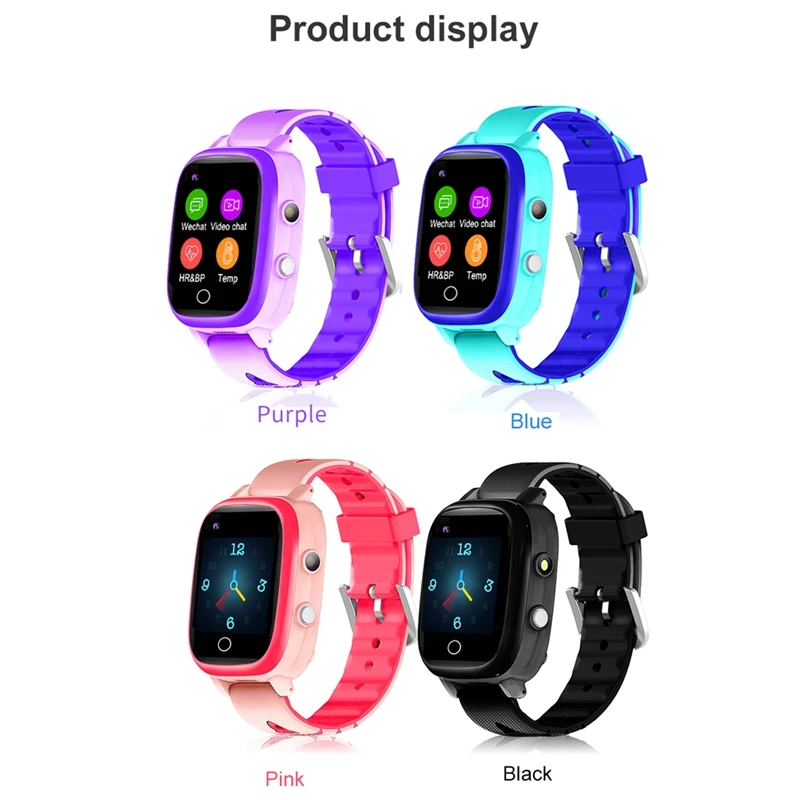 

T5S Kids Smart Watch 4G GPS WIFI Measuring Body Temp 24hours Heart Rate Tracker SOS Video Call for Children Anti Lost Monitor