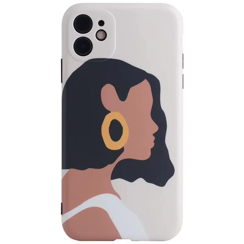 Роскошный белый чехол для телефона в стиле ретро с абстрактной иллюстрацией iphone