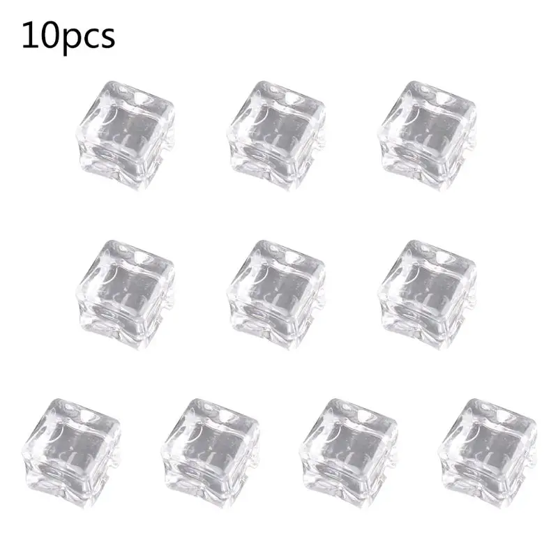 

Clear Fake Acrylic Ice Cubes Square Shape for Photography Props or Decorations