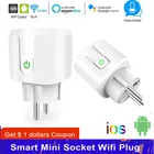 Умная розетка для ЕС, Wi-Fi, выключатель питания, штепсельная вилка европейского стандарта EF, дистанционное управление через приложение, таймер, работает с Alexa, Google Home, Inteligente