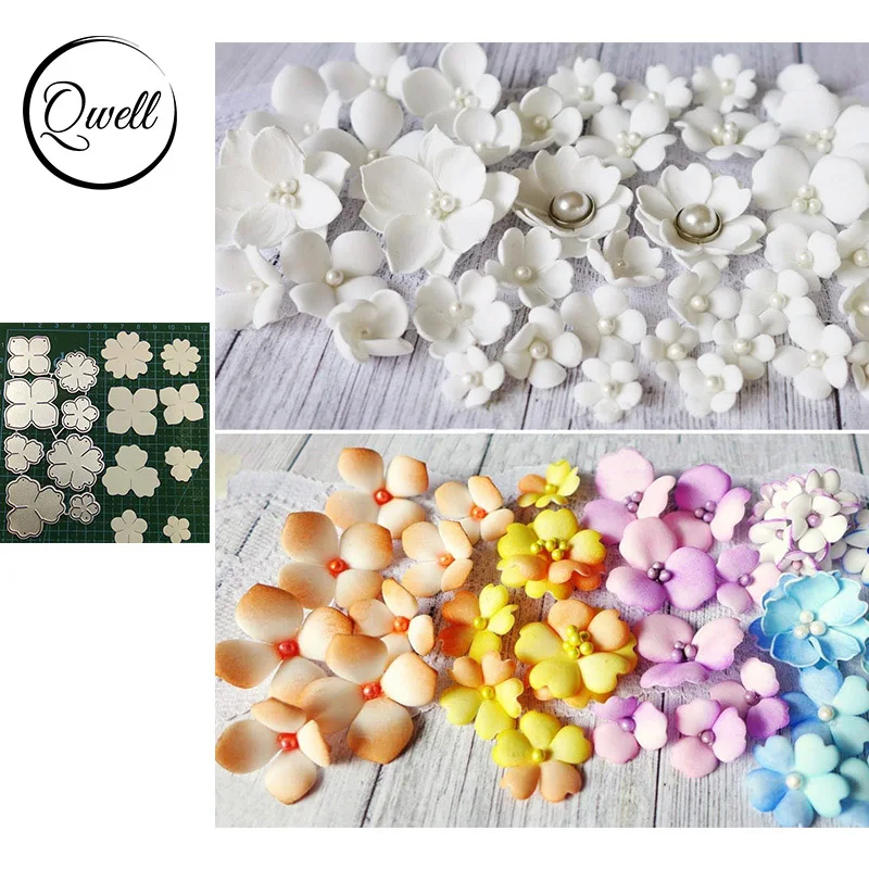 Пресс формы QWELL в форме цветка для скрапбукинга и изготовления карт рельефное