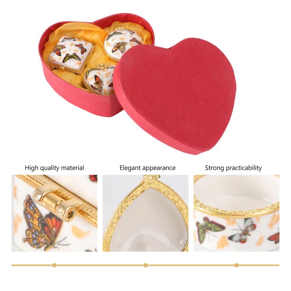 

3Pcs Practical Ring Holders Ring Jewelry Boxes Miniature Jewelry Organizers