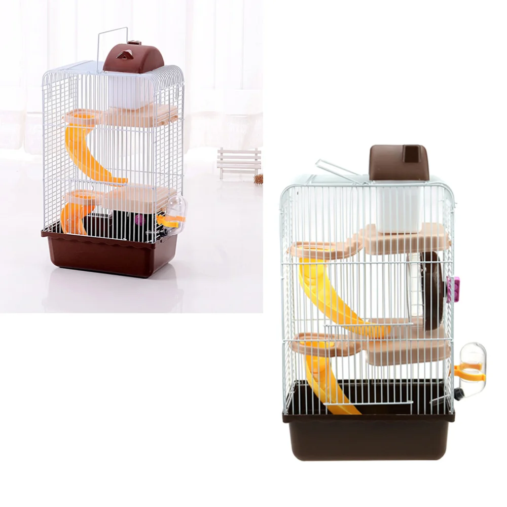 

Luxury Three Layer Hamster Cage Pet House Portable Small Pets House Chinchilla Hamster House (Light Blue)