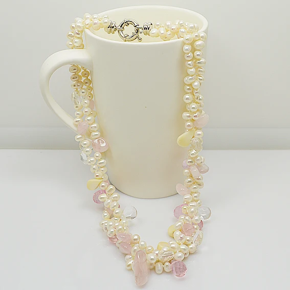 Ожерелье из натурального пресноводного жемчуга чокер для девушек с натуральным