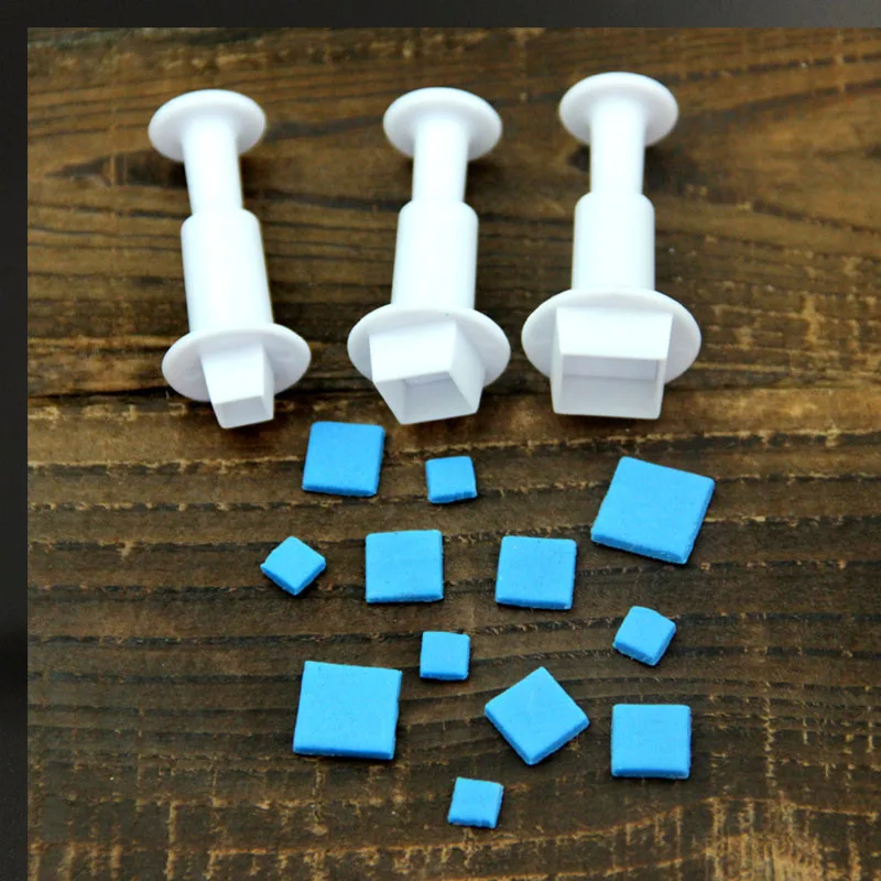 3 шт./компл. резак для печенья помадки торта штамповки плунжеры формочки тисненая