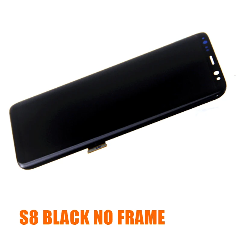 BLACK AMOLED после рынка S8 Lcd сенсорный экран с рамкой для SAMSUNG Galaxy S8 G950 G950F - Color: BLACK