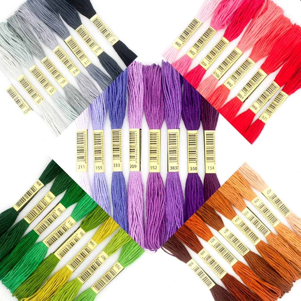 8 шт Многоцветный якорь похожие нить вышивка крестом стежка хлопок шитье моток