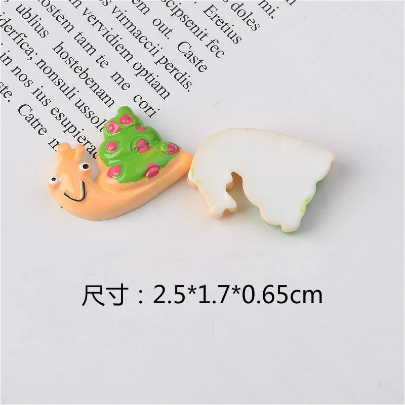 10Pcs Resin Flatback Cute Snails Crocodile Flamingo Cabochons Flat back for Hair Bow Center Scrapbooking DIY Embellishment Craft | Дом и сад