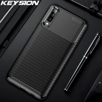 KEYSION Case For Samsung A70 A50 A30 A20 A10 A40 10s 20s Carbon Fiber Silicon Phone Cover For Samsung Galaxy S10 Note Plus