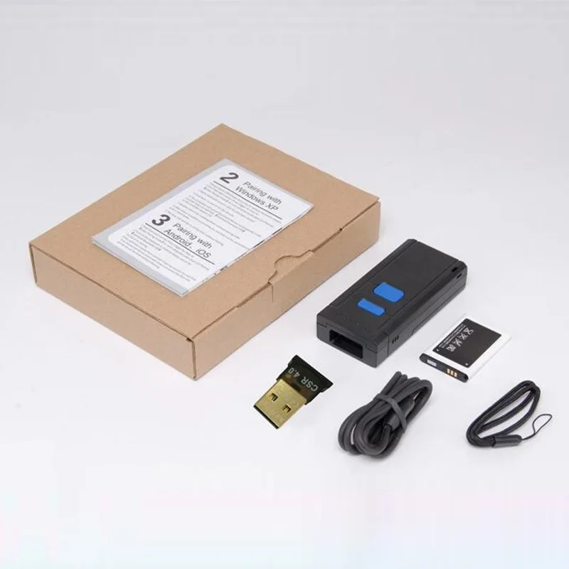 Высокоскоростной сканер штрих кода 1D/2D QR код Pos беспроводной ручной Bluetooth мини с