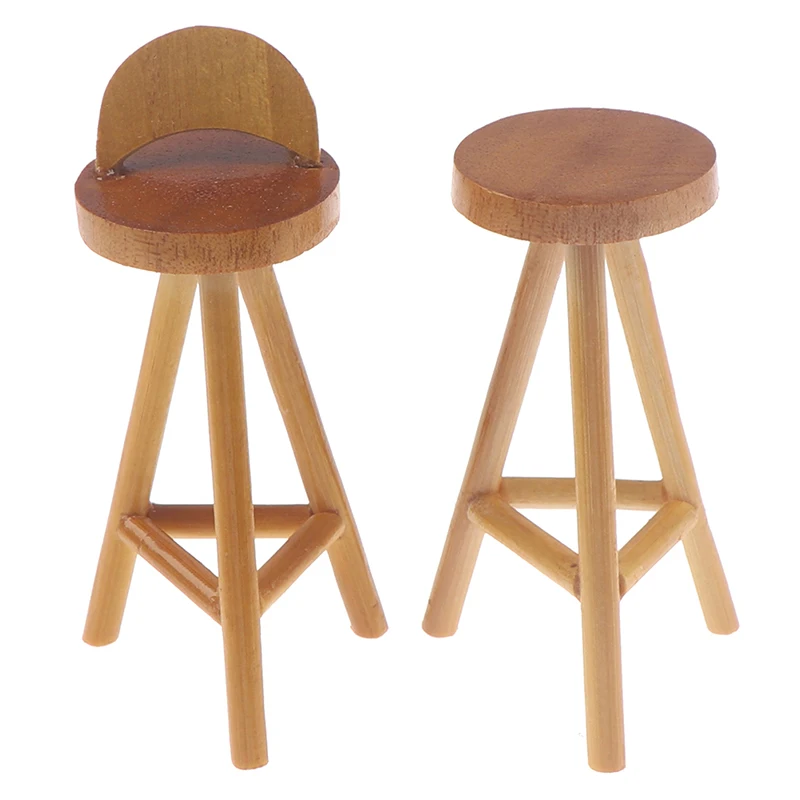 

1/12 миниатюрный деревянный кукольный домик, барный стул, миниатюрная мебель для паба, Игрушки для маленьких детей