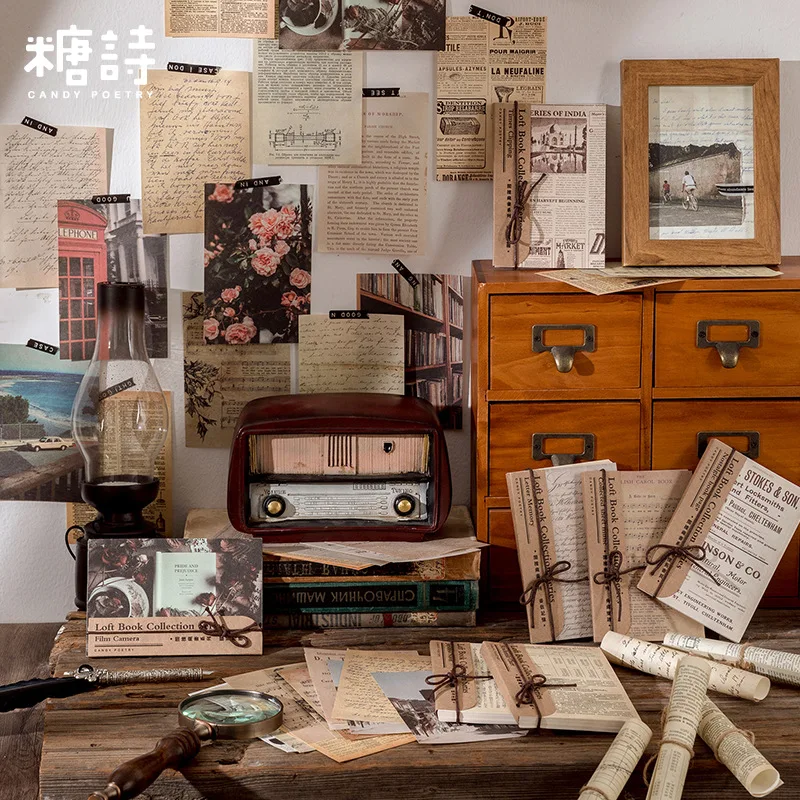 60 шт. Старые Новости Бумажные растительные материалы бумага нежелательный