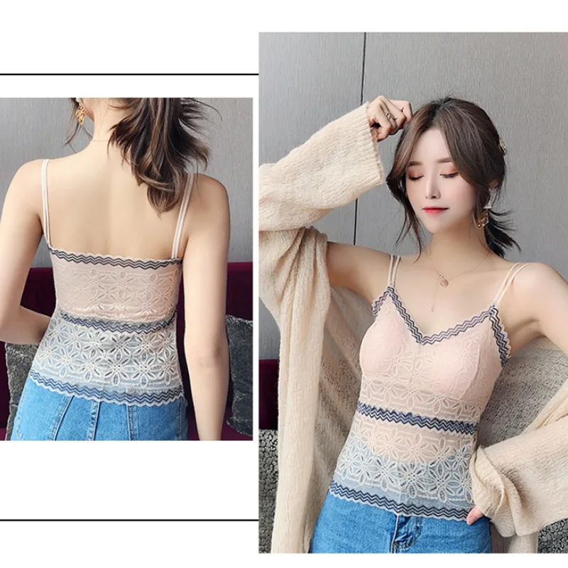 

Women's Soft Tank Top Bra Fashion Lace Tube Top Woman Sexy Cropped Top