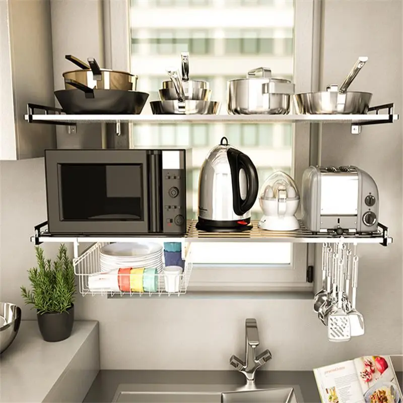 

Accessories Cosas De Almacenaje Keuken Organizer Organizador Nevera Kuchnia Stainless Steel Cuisine Cocina Mutfak Kitchen Rack