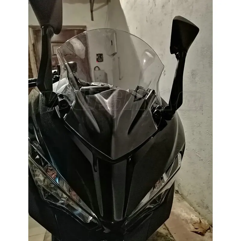 Clear Мотоцикл двойной пузырь ветрового стекла экран для Kawasaki Ninja 400 250 EX EX400 EX250 KRT Edition черный - Цвет: Clear