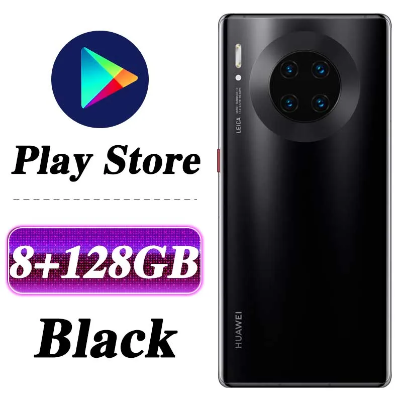 8G 128G Black HUAWEI mate 30 Pro мобильный телефон 6,53 дюймов Kirin 990 Восьмиядерный Android 10 Встроенный датчик жестов Google play - Цвет: 8G 128G Black