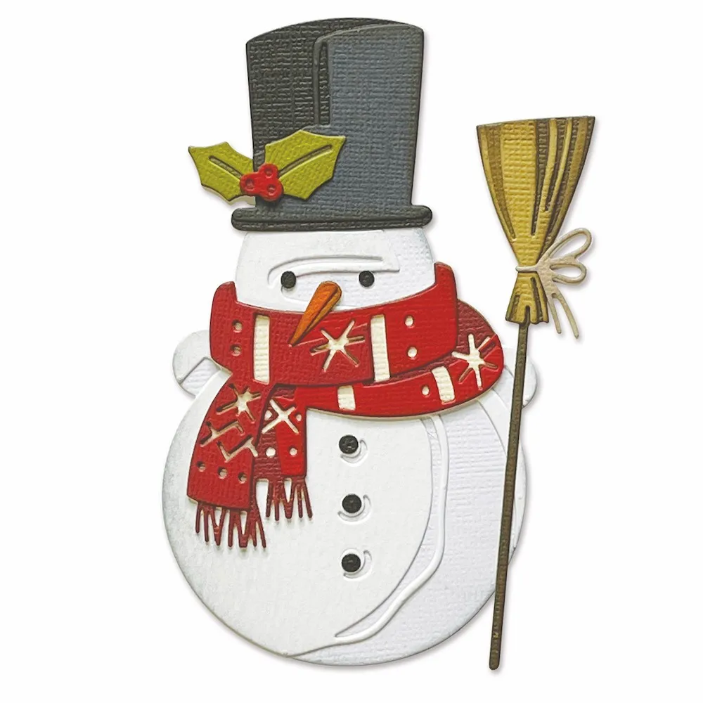 

New 2021 Metal Cutting Dies for Scrapbooking Paper Making Christmas Snowman Album Embossing Frame Card Crafts No Stamps