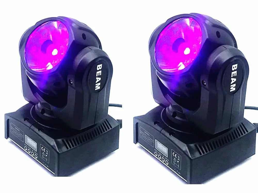 2х Мини светодиодный движущаяся головка 60 Вт RGBW 4в1 луч светильник голова супер