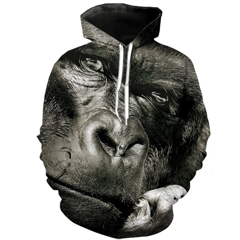 

FEMSKIS шимпанзе свитер с капюшоном; Сезон осень-зима модное мужское пальто размера плюс с капюшоном мужская уличная одежда Harajuku Топ